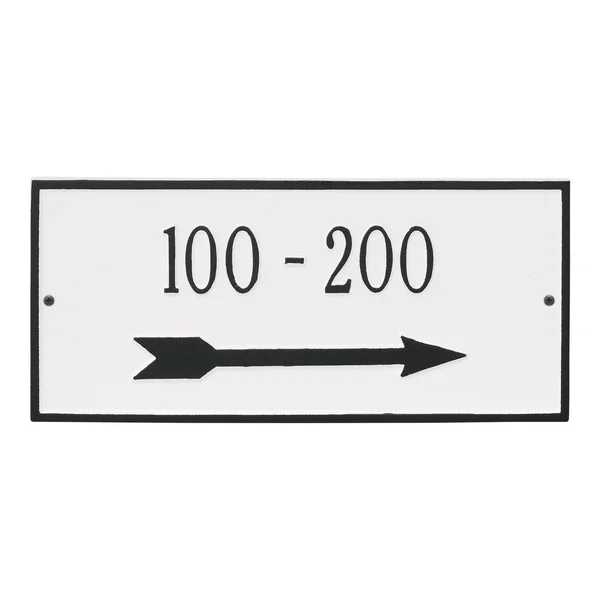 Whitehall Hartford 2-Line Wall Plaque White/Black Letters