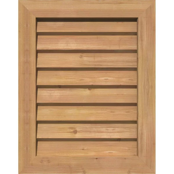 Ekena Millwork GVWVE30X1602SDUWR 30x22W x 16x22H Vertical Gable Vent (35x22W x 21x22H Frame Size): Unfinished - Non-Functional, S