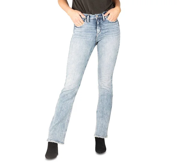 Silver Jeans Co. Avery High-Rise Slim Bootcut Jeans - Indigo