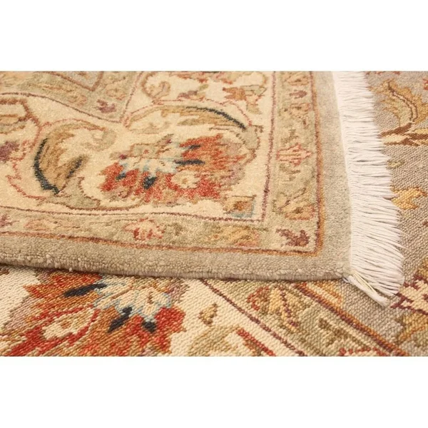 ECARPETGALLERY Hand-Knotted Chobi Twisted Grey Wool Rug - 5'0 x 7'3
