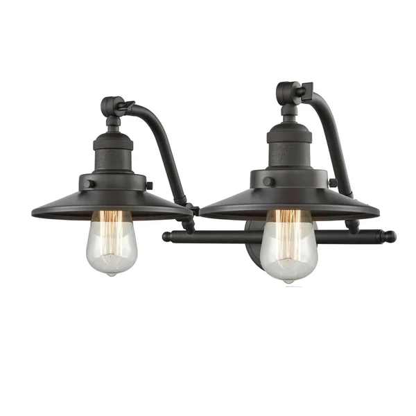 Innovations Lighting-Railroad 2 Light Bath Vanity Light-515-2W-OB-M5-LED