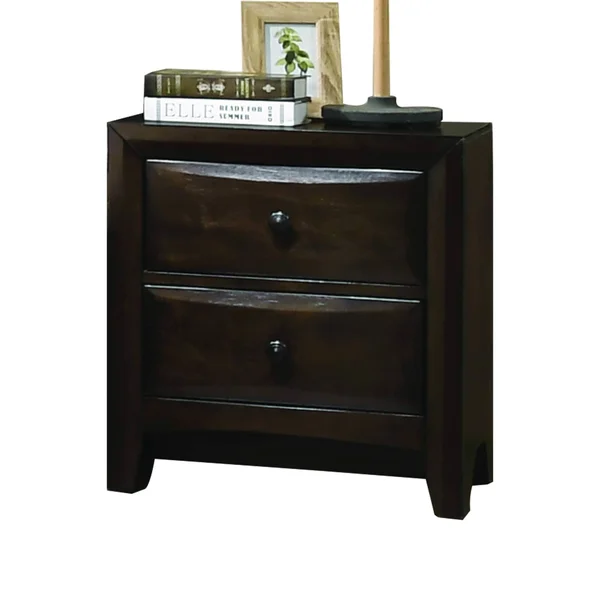 17x22 x 34x22 x 25x22 Walnut Wood Nightstand