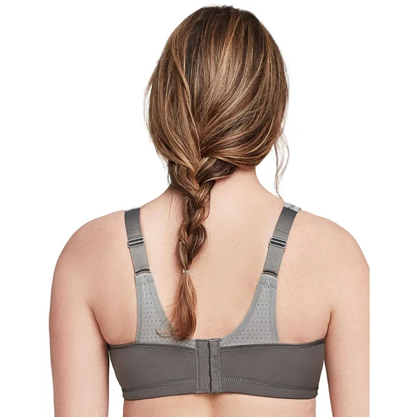 Glamorise Women's Adjustable Wire Sports Bra - 46H, Gray