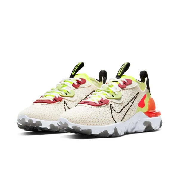 Nike - Women's React Vision (pale Ivory - Black, Volt, Laser Crimson)