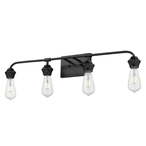 Golden Lighting 2120-BA4 PW-CONE-CLR Ormond - 4 Light Bath Vanity