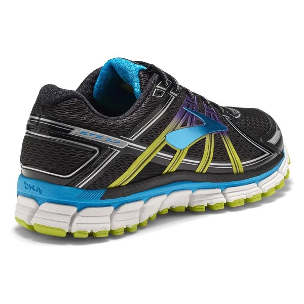 Brooks Women's Adrenaline GTS 17 Running Shoes Black - Hawaiian Ocean, Lime Punch 6.5, B