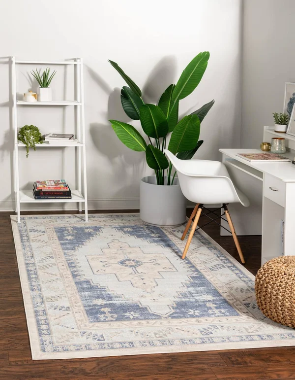 Unique Loom Whitney Geneva Area Rug - 10& 0 x 14& 0 - Sky Blue