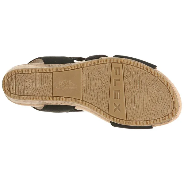 Women's LifeStride Marina Wedge Sandal - Black - Size 9