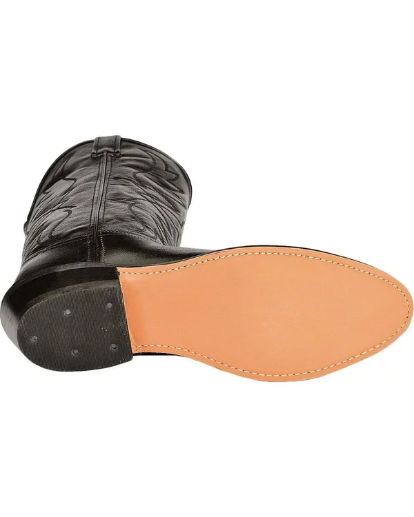 Old West Men's Smooth Leather Cowboy Boot