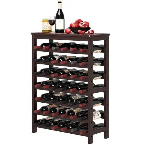 42-Bottle Wine Rack Free Standing FLOOR - 7-Tier Display Wine Storage