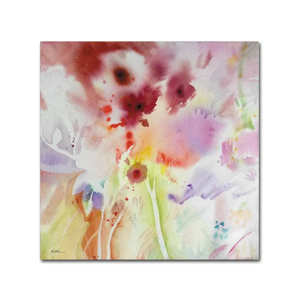 Trademark Fine Art 'Garden Impressions 3' Canvas Art by Sheila Golden - Size: 35 x 35