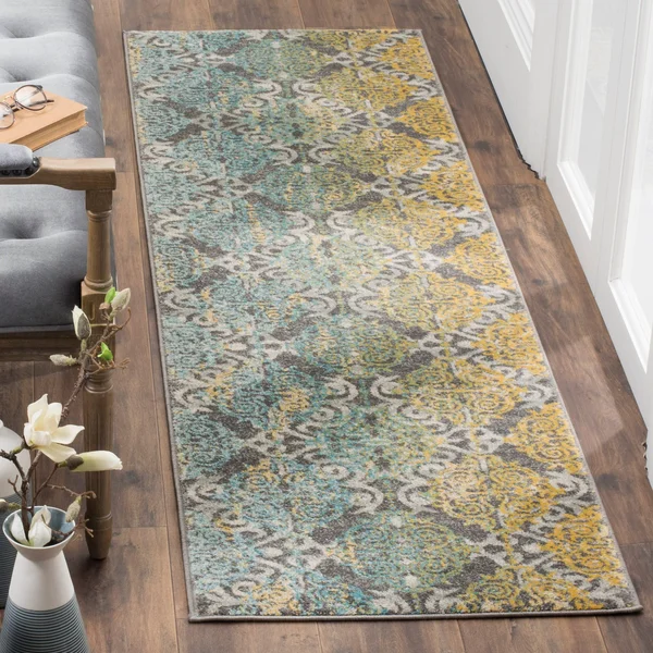 Safavieh Evoke EVK230D Grey/Ivory 9& x 9& Square Area Rug