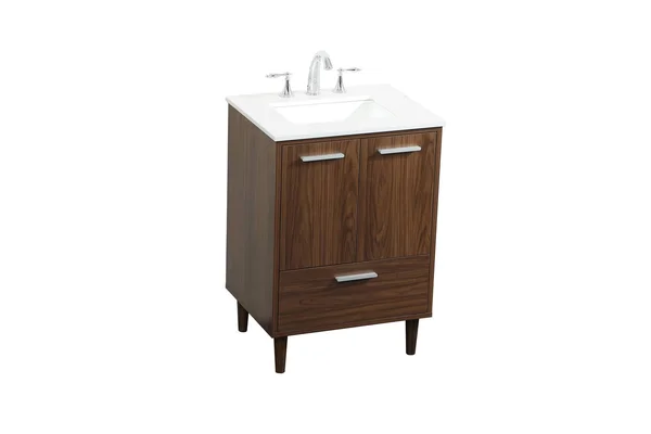 Elegant 24 inch Bathroom Vanity in Walnut VF47024MWT