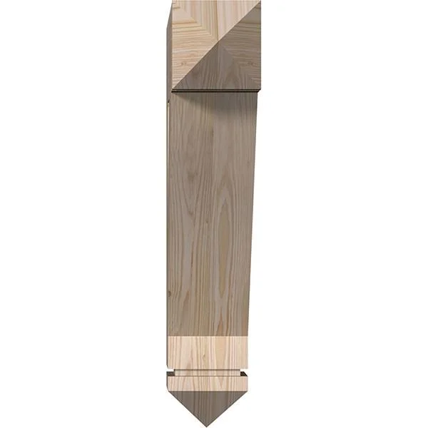 Ekena Millwork BKT06X24X28TRA03SDF 5 1/2x22W x 24x22D x 28x22H Traditional Arts & Crafts Smooth BRACKET - Douglas Fir