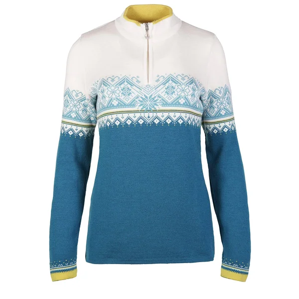 Dale of Norway Moritz Feminine Women's Sweater Arctic Blue/Off-White/Sweethoney/Turquoise : SM (Women's 4-6)