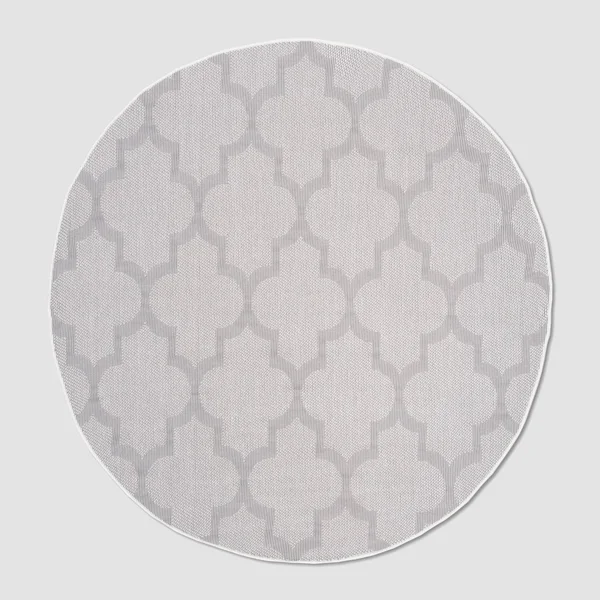 Safavieh Bermuda BMU804A 6&7x22 x 6&7x22 Round Ivory, Light Grey Area Rug