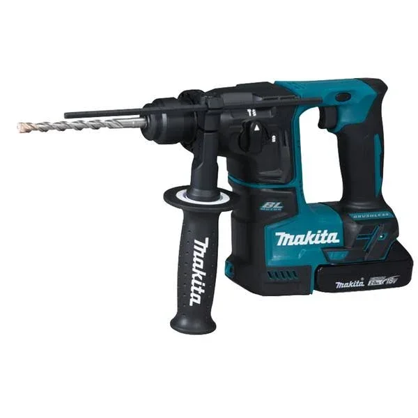 Makita - Hammer 18V SDS-Plus 17 mm - in A Case with 2 x 5.0Ah Batteries and Double Charger