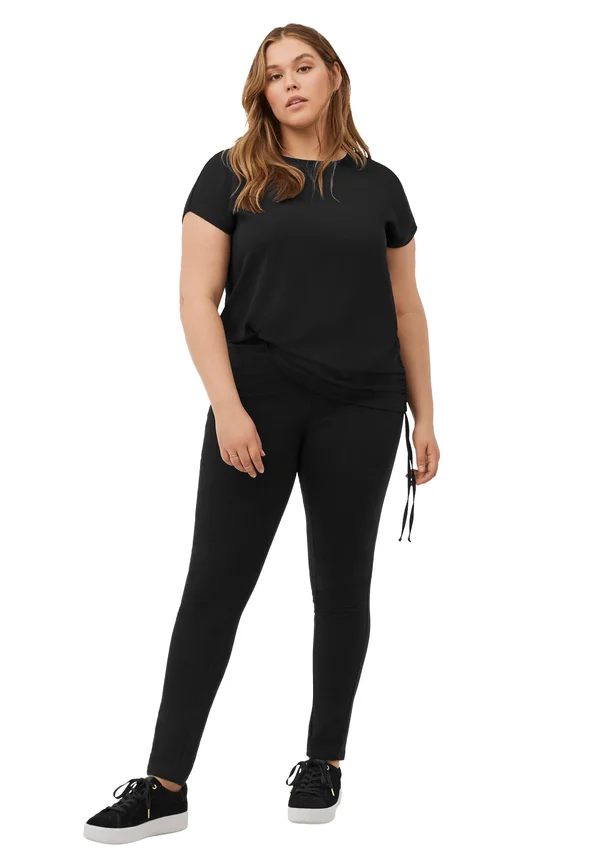 Plus Size Women's Skinny Knit Pants by ellos in Black (Size 10/12)