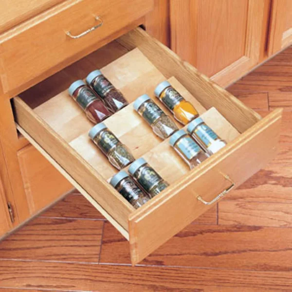 Rev-A-Shelf Large Wood Spice Drawer Insert - Natural