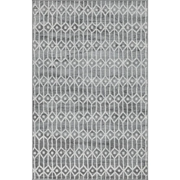 Unique Loom Matrix Trellis Diamonds Rug - 9& x 12&, Gray