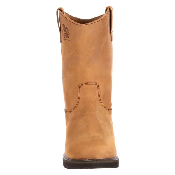 Georgia Boot Men's Farm & Ranch Wellington Comfort Core Work Boots, Mississippi Tan