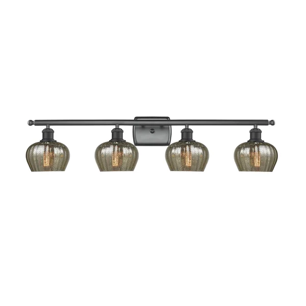 Innovations Lighting-Fenton 4 Light Bath Vanity Light-516-4W-BK-G96-LED