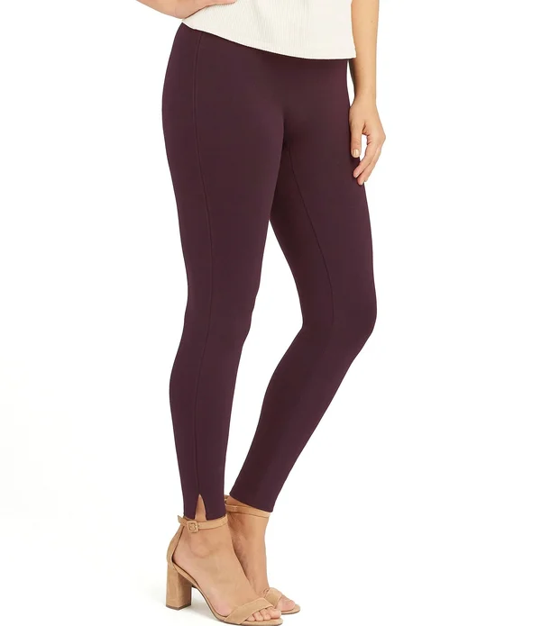 Spanx Ankle Length Ponte Hem Slit Leggings Regular, Size 1X, Brandywine
