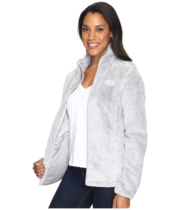 The North Face Women's Osito 2 Jacket TNF White - Metallic Silver Stripe M