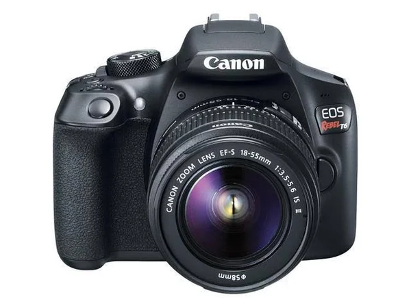 Canon EOS Rebel T6 18.0 MP Digital SLR Camera - Black - EF-S 18-55mm IS and EF-S 75-300mm Lens - includes Accessory Bundle