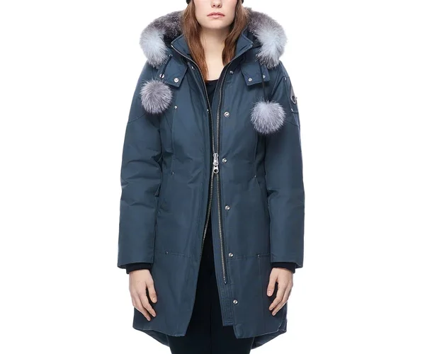Moose Knuckles - Stirling Parka - Granite, Black Fox Fur S for Women