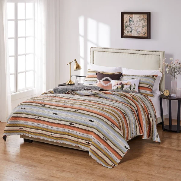 Barefoot Bungalow Painted Desert Oversized Quilt and Pillow Sham Set - Twin - Twin XL