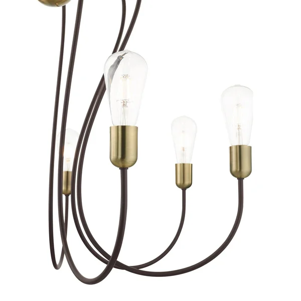 Livex Lighting-41367-07-Lucerne - 7 Light Chandelier Bronze/Antique