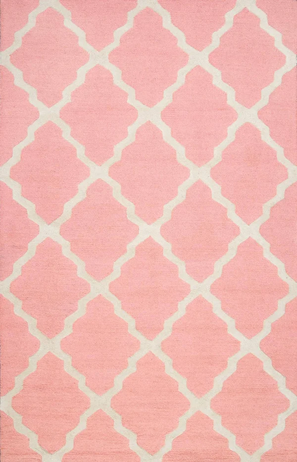 nuLOOM Hand Hooked Marrakech Trellis Rug, Pink