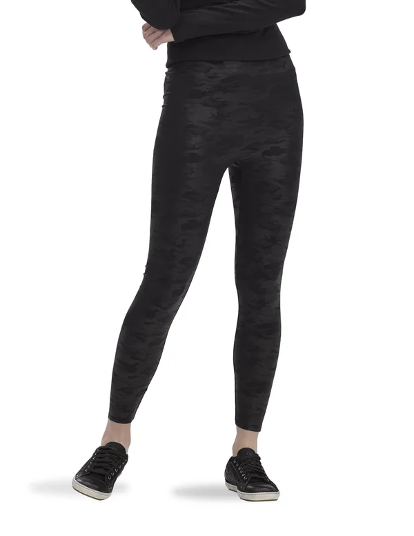 Hue Leggings Layering Weightless High Rise - Black Camo S