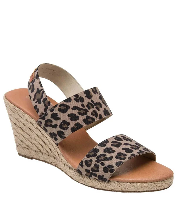 Andre Assous Women's Allison Espadrille Wedge Sandals - Leopard - Size 10