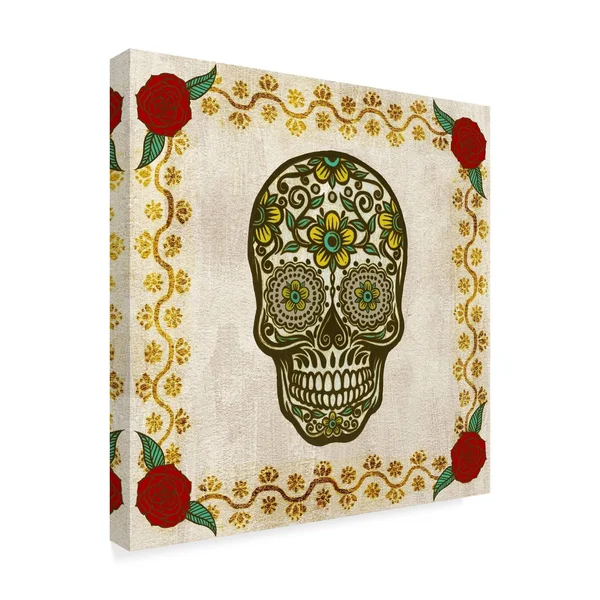 Trademark Art Melissa Wang 'Ornate Day of The Dead II' Canvas Wall Art