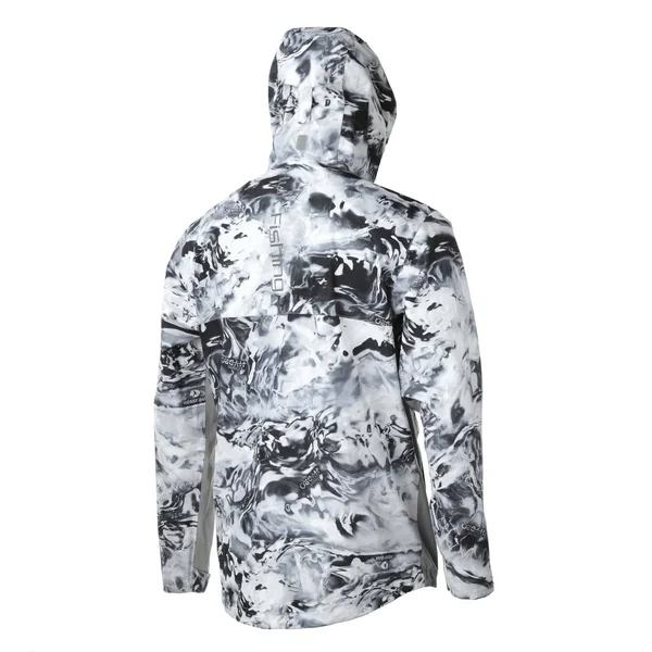 Men's Huk CYA Camo Packable Rain Jacket - Hydro Ice