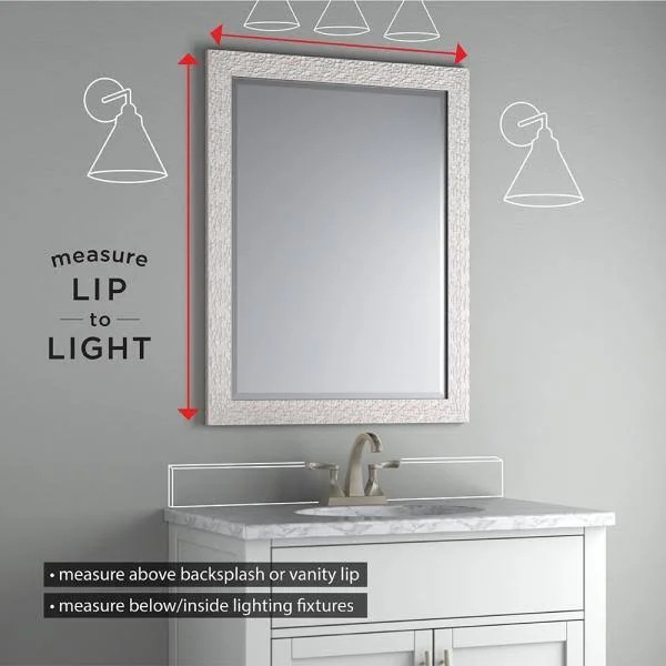 Delta 28 in. x 28 in. (L2) Square Frameless Standard Glass Mirror with Easy-Cleat Flush Mount Hardware, No Frame