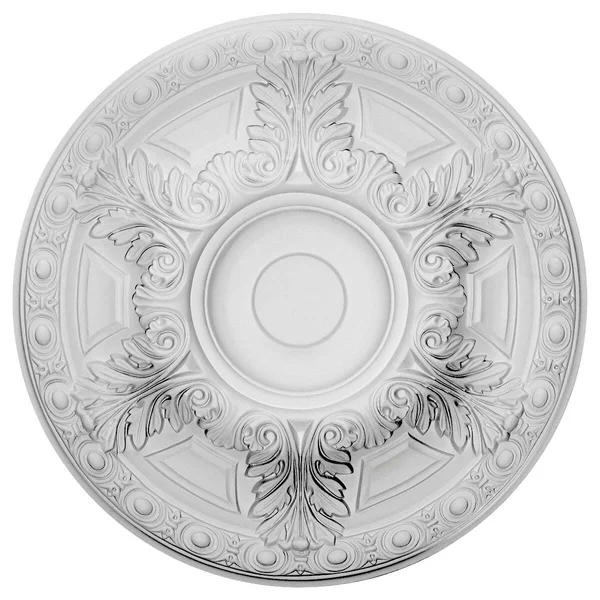 23 1/2 inchod x 2 3/4 inchp Granada Ceiling Medallion (Fits Canopies Up to 7 1/8 inch), Hand-Painted Silver