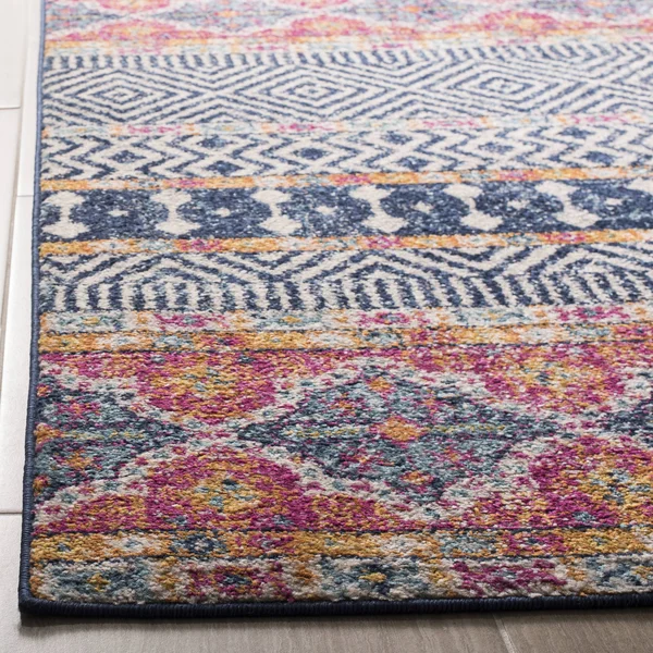 Safavieh Madison MAD797N 6&7x22 x 9&2x22 Navy, Ivory Area Rug