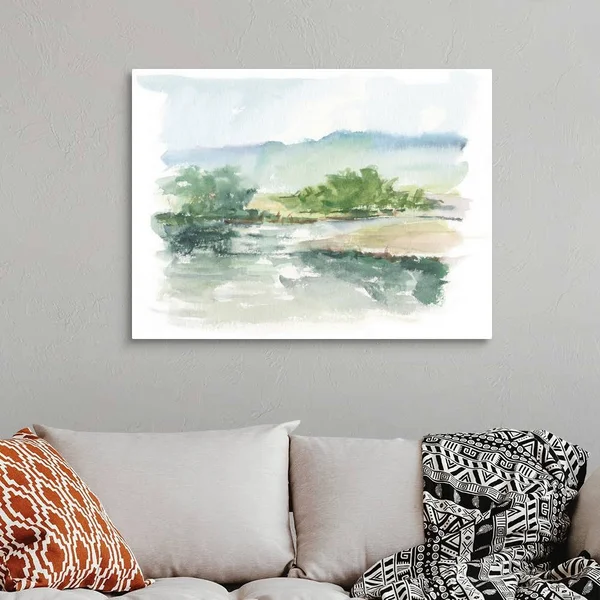 Spring Watercolor Sketch V - Canvas Wall Art, 40x30, Great Big Canvas