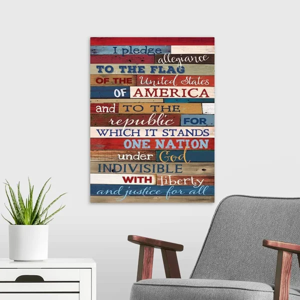 Pledge of Allegiance, Canvas Wall Art, 18x24, Great Big Canvas