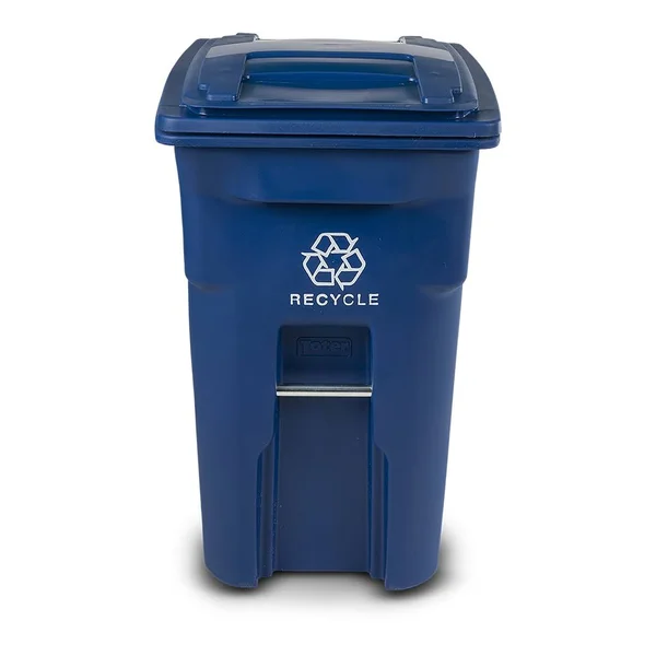 Toter Recycling Trash Can 64 gal. - Blue