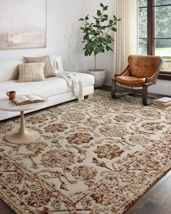 Loloi II Halle HAE-03 Taupe Rust Rug - 3 ft 6 in x 5 ft 6 in