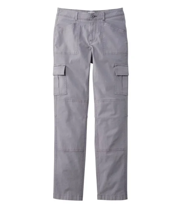 Women's Stretch Canvas Cargo Pants Gray 12 - L.L.Bean