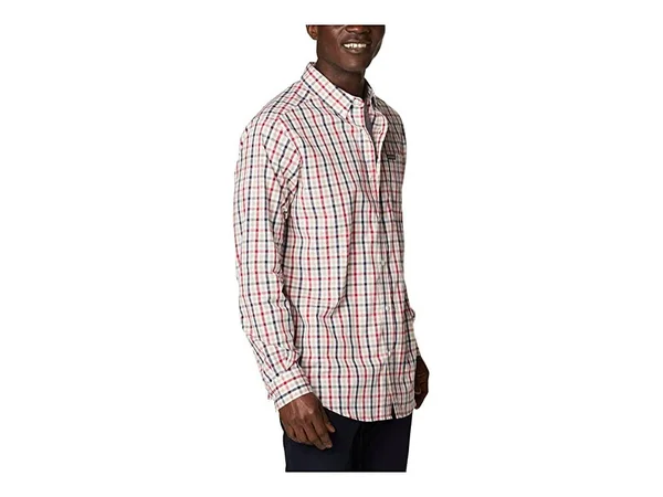 Columbia Rapid Rivers II Long Sleeve Shirt Men's Jacket Mountain Red Multi Gingham : MD