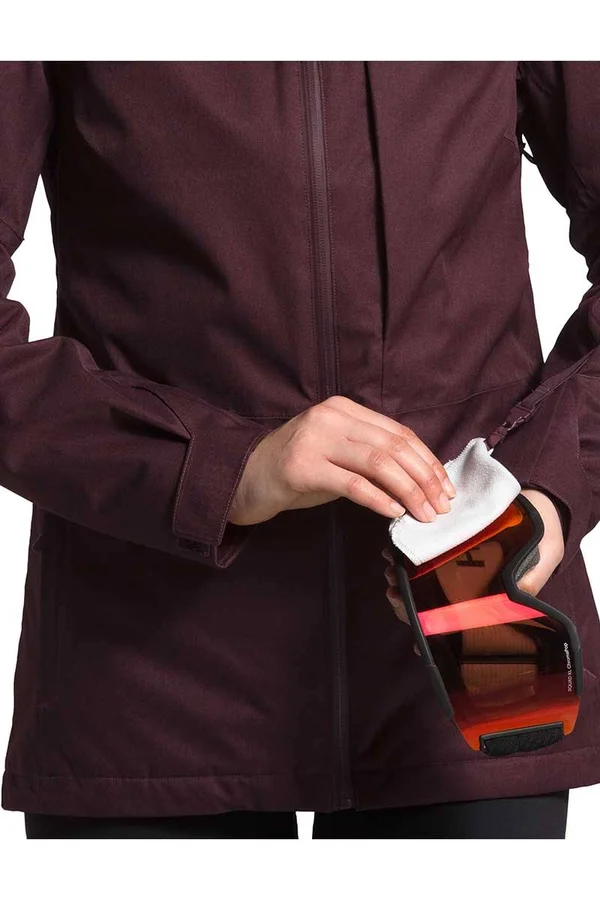 The North Face Thermoball Eco Snow Triclimate Jacket Women's - Root Brown HEATHER/FLARE - Large