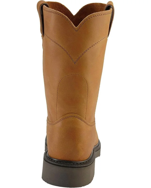 Justin Men's Cargo Brown Pull-On Work Boots - Steel Toe
