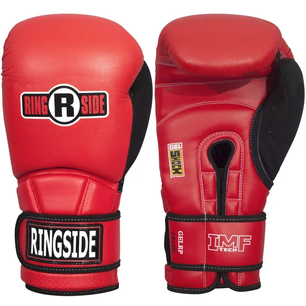Ringside Gel Shock Safety Sparring Boxing Gloves - Red/Black - 16 oz