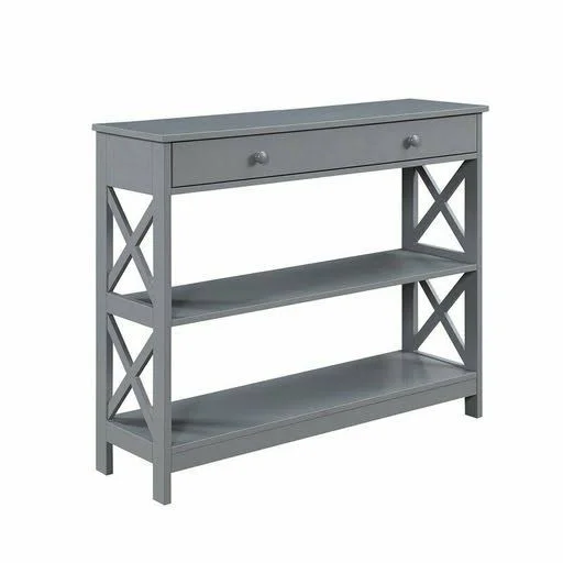 Convenience Concepts Oxford 1 Drawer Console Table in Gray